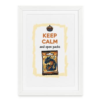 Pack de cartes à collectionner Keep Calm And Open - Affiche encadrée (27 × 37 cm) - blanc - Devant