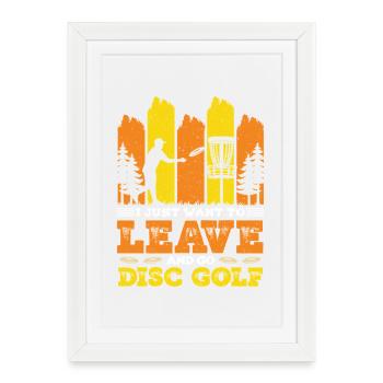 Cadeaux de disc golf Disc Golf - Affiche encadrée (27 × 37 cm) - blanc - Devant