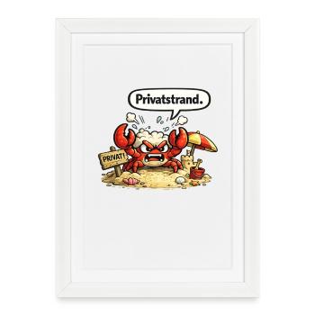 Beach Humor Motif Holiday Gift - Framed poster (27 × 37 cm) - white - Front