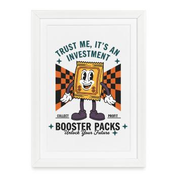 Croyez-moi, c’est un booster d’investissement qui fait du trading - Affiche encadrée (27 × 37 cm) - blanc - Devant