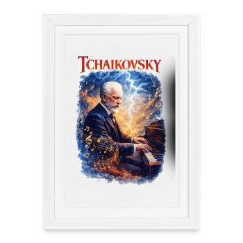Tchaikovsky Feuerklang Piano - Framed poster (27 × 37 cm) - white - Front