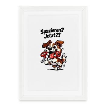Funny Dog Walk Saying Gift - Framed poster (27 × 37 cm) - white - Front