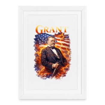 War Hero with Firestorm Flag - Framed poster (27 × 37 cm) - white - Front