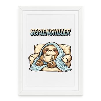 Jeu de mots sur la série Sloth Chiller : jeu de mots - Affiche encadrée (27 × 37 cm) - blanc - Devant