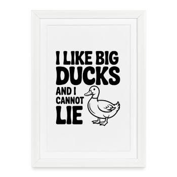I Like Big Ducks and I Cannot Lie - Framed poster (27 × 37 cm) - white - Front