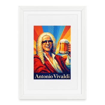 Vivaldi Beer Pop Art - Framed poster (27 × 37 cm) - white - Front