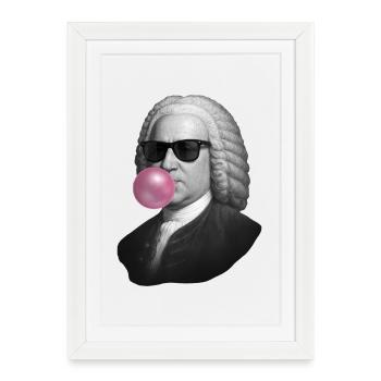 Pop baroque avec chewing-gum - Affiche encadrée (27 × 37 cm) - blanc - Devant