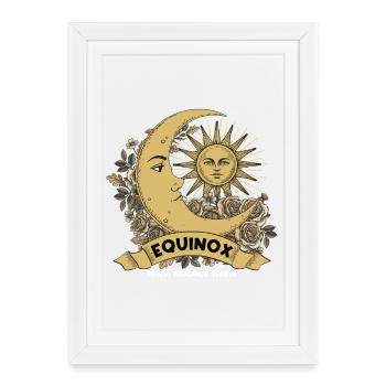 Equinox Renew, Rebalance, Renaissance Ostara - Affiche encadrée (27 × 37 cm) - blanc - Devant