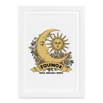 Bénédictions d’Ostara : Renouveau Équinoxe Renouveau - Affiche encadrée (27 × 37 cm) - blanc - Devant