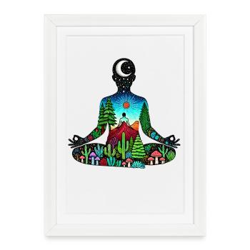 Nature de méditation - Affiche encadrée (27 × 37 cm) - blanc - Devant