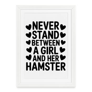 Hamster Sayings Hamster Funny Hamster Gift - Framed poster (27 × 37 cm) - white - Front