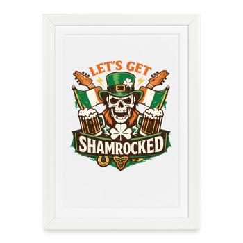 Faisons du tribol | La fête du crâne de Saint-Patrick - Affiche encadrée (27 × 37 cm) - blanc - Devant