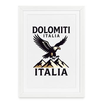 Dolomiti Italia - Framed poster (27 × 37 cm) - white - Front