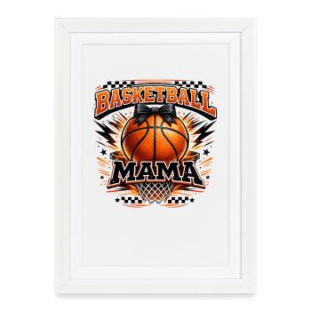 Basketball Mama Game Day Mom Shirt - Framed poster (27 × 37 cm) - white - Front