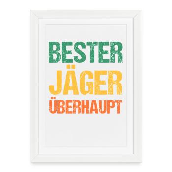 Chasse Chasse Chasseurs Chasseurs - Affiche encadrée (27 × 37 cm) - blanc - Devant