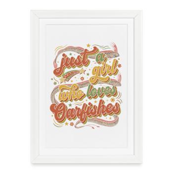 Juste une fille qui adore les choux-fleurs - Affiche encadrée (27 × 37 cm) - blanc - Devant