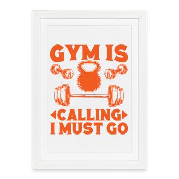 La motivation fitness de la salle de sport du bodybuilder appelle un must - Affiche encadrée (27 × 37 cm) - blanc - Devant