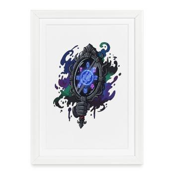 Sort Miroir Runique - Affiche encadrée (27 × 37 cm) - blanc - Devant