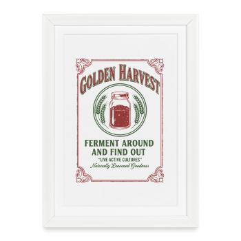 Sourdough Golden Harvest Ferment Around - Framed poster (27 × 37 cm) - white - Front