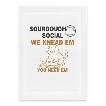 Sourdough Bread Baking Baker Bread Making - Framed poster (27 × 37 cm) - white - Front