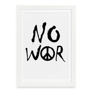 NO WAR – Statement for peace against war - Framed poster (27 × 37 cm) - white - Front