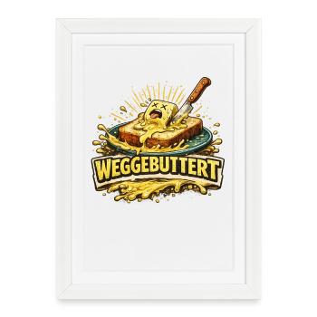 Vintage beurré - Beurre Enfonçant le beurre - Affiche encadrée (27 × 37 cm) - blanc - Devant