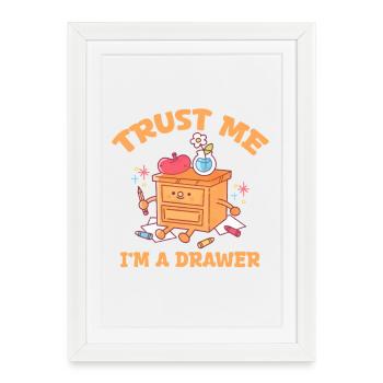 Funny Artist Design Creator Art Teacher I'm A Draw - Framed poster (27 × 37 cm) - white - Front