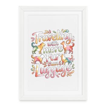 Vétérinaire mobile voyageant avec plus de fourrure : appelez le vétérinaire - Affiche encadrée (27 × 37 cm) - blanc - Devant