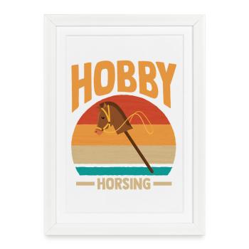 Steckenpferd Cheval de Hobby Cavalier - Affiche encadrée (27 × 37 cm) - blanc - Devant