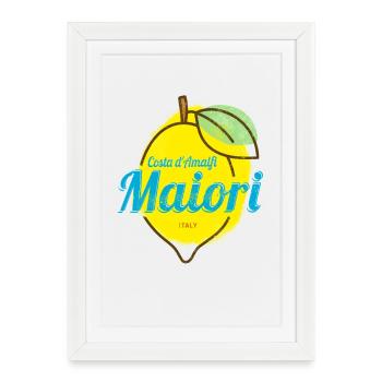 Maiori Costa d'Amalfi Lemon Italy Amalfi Coast - Framed poster (27 × 37 cm) - white - Front