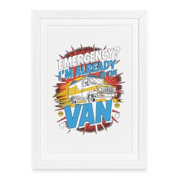 Urgence vétérinaire mobile Je suis déjà vétérinaire - Affiche encadrée (27 × 37 cm) - blanc - Devant