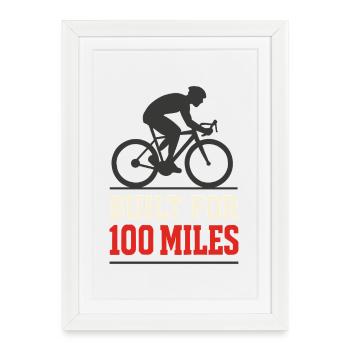 Century Ride 100-mile ride Cyclist Century - Framed poster (27 × 37 cm) - white - Front