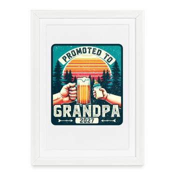 Futur grand-père en 2027 qui embarque son futur grand-père - Affiche encadrée (27 × 37 cm) - blanc - Devant