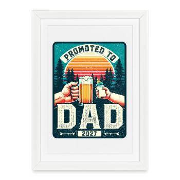 Futur père en charge Futur père 2027 - Affiche encadrée (27 × 37 cm) - blanc - Devant