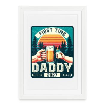 Dad 2027, Expectant Dad, Future Dad - Framed poster (27 × 37 cm) - white - Front