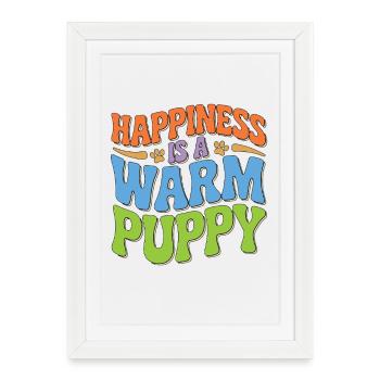 Vet Tech Happiness est un technicien chaud pour chiots et soins - Affiche encadrée (27 × 37 cm) - blanc - Devant