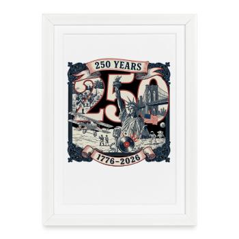 250 Years America 1776-2026 - Framed poster (27 × 37 cm) - white - Front