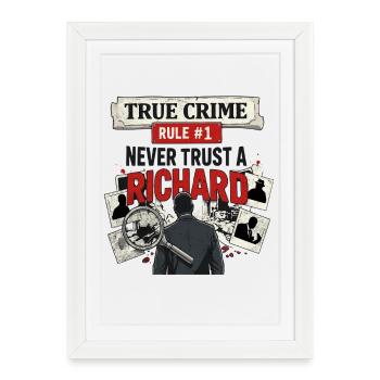 Richard des crimes réels - Affiche encadrée (27 × 37 cm) - blanc - Devant