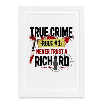 Richard des crimes réels - Affiche encadrée (27 × 37 cm) - blanc - Devant