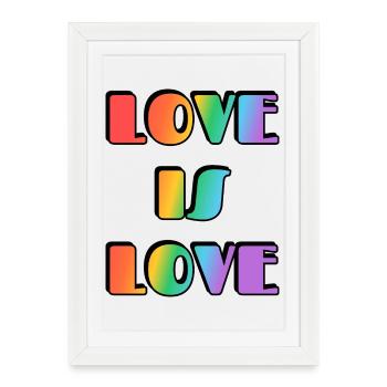 Love Is Love Rainbow - Framed poster (27 × 37 cm) - white - Front