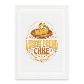 Lemon Pound Cake Logo - Affiche encadrée (27 × 37 cm) - blanc - Devant