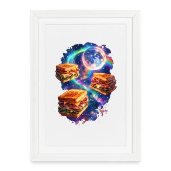 Galactic Sandwich Stars - Framed poster (27 × 37 cm) - white - Front