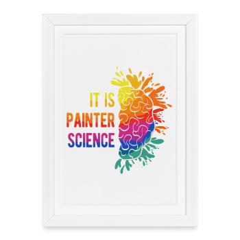 Artiste Peintre Graphique C’est Peintre Science, Art - Affiche encadrée (27 × 37 cm) - blanc - Devant