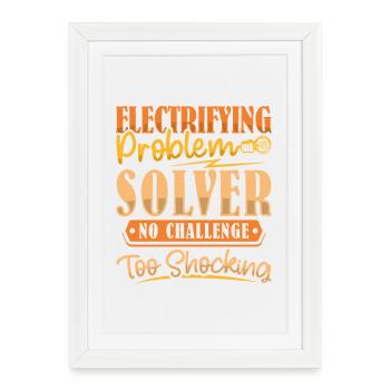 Electrician, Electronics Technician, Electrician - Framed poster (27 × 37 cm) - white - Front
