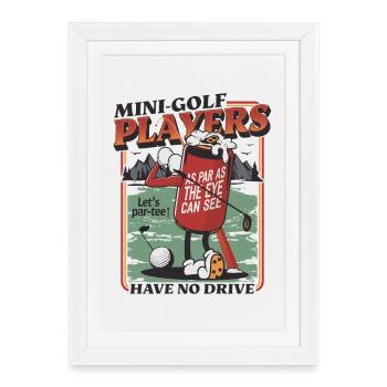 Funny golfer design for golf players - Framed poster (27 × 37 cm) - white - Front