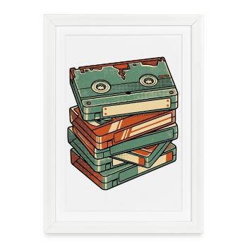 VHS Videocassette Retro Vintage - Framed poster (27 × 37 cm) - white - Front
