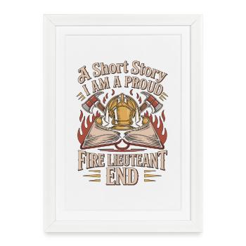 Lieutenant de pompiers Une nouvelle Officier de secours incendie - Affiche encadrée (27 × 37 cm) - blanc - Devant