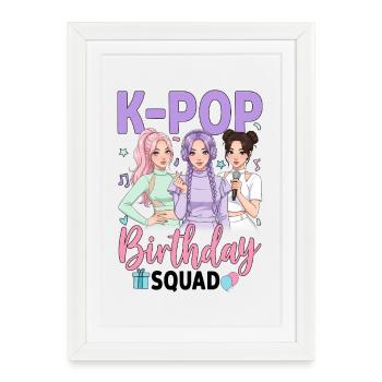 K-Pop Birthday Squad - Framed poster (27 × 37 cm) - white - Front