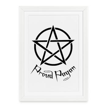 Bénédictions fières de Beltane païennes Paganisme du 1er mai - Affiche encadrée (27 × 37 cm) - blanc - Devant