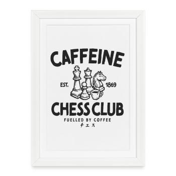 Caffeine Chess Club Chess Coffee Chess Player - Framed poster (27 × 37 cm) - white - Front